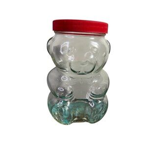 Vintage Kraft Peanut Butter Bear Glass Jar